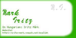 mark iritz business card